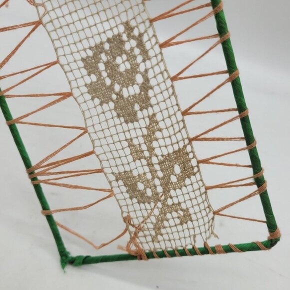 RARE Antique French Lace Loom Handmade Crochet Floral Design Vintage Paris VTG - Picture 2 of 10